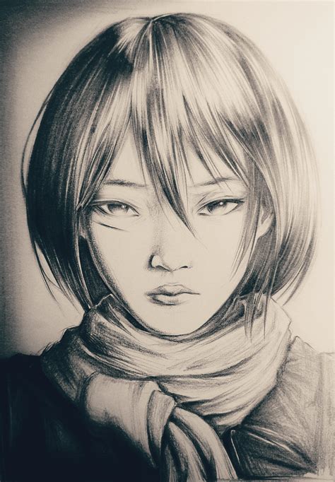 A Friend Asked Me To Draw Mikasa But Realistically This Is How It