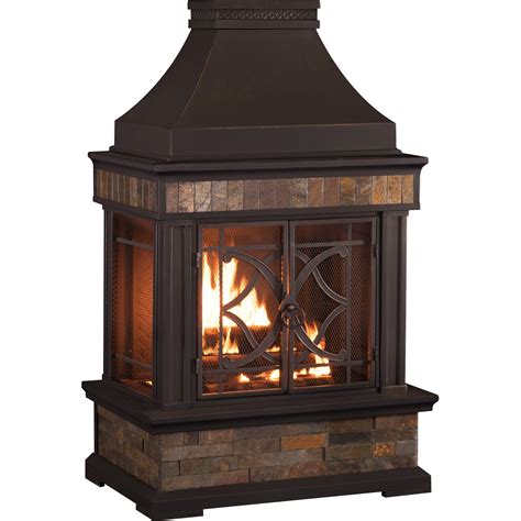 Sunjoy Heirloom Steel Wood Burning Outdoor Outdoor Fireplace And Reviews