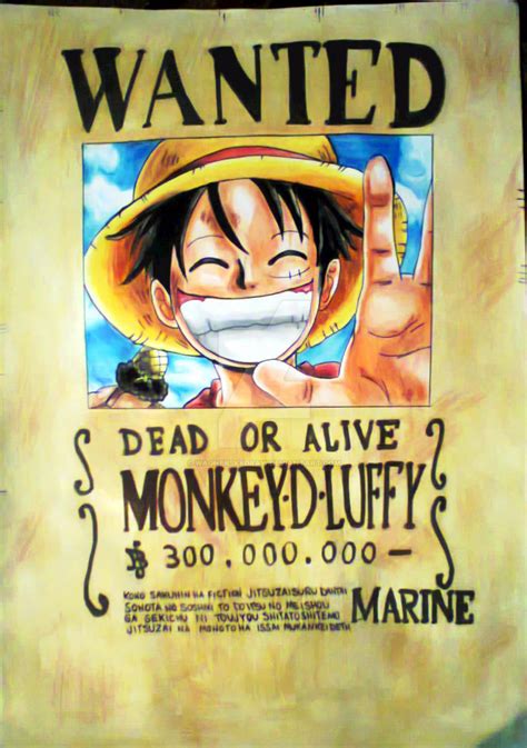 Wanted Monkey D Luffy By WagnerSK Draw On DeviantArt