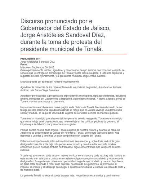 Toma De Protesta Del Presidente Municipal De Tonalá