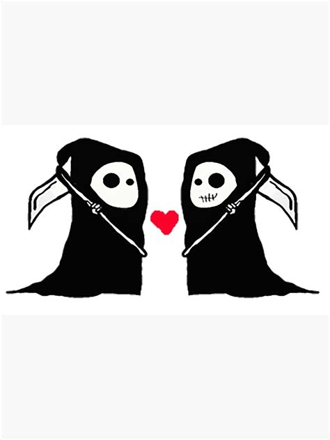 Poster Grim Reaper Love Par Elliebeth Redbubble