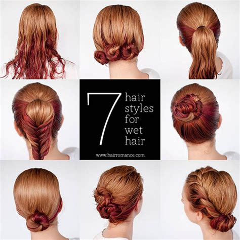 We may earn commission from the links on this page. Get ready fast with 7 easy hairstyle tutorials for wet ...