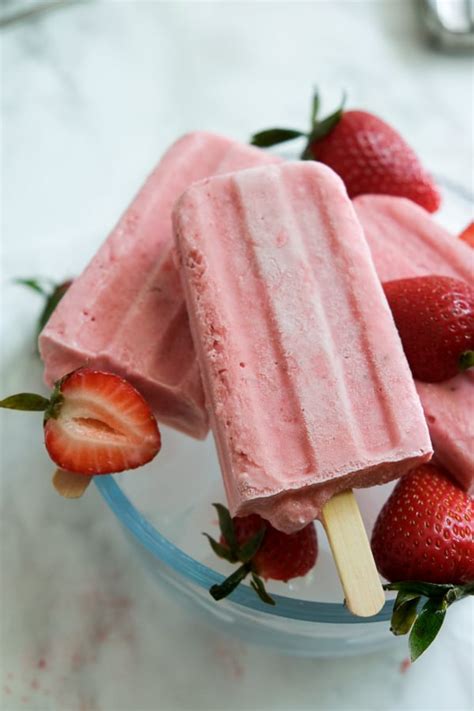 Strawberry Cream Paletas Mexican Ice Pops International Desserts