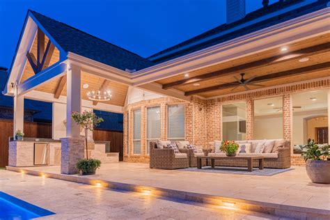 Patio Cover And Kitchen In Frisco Texas Custom Patios
