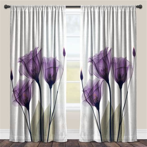 Laural Home Lavender Hope Sheer Window Curtain In 2020 Sheer Curtains