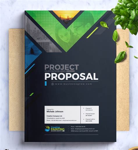 Ms Word Project Proposal Template Stationery Templates ~ Creative Market