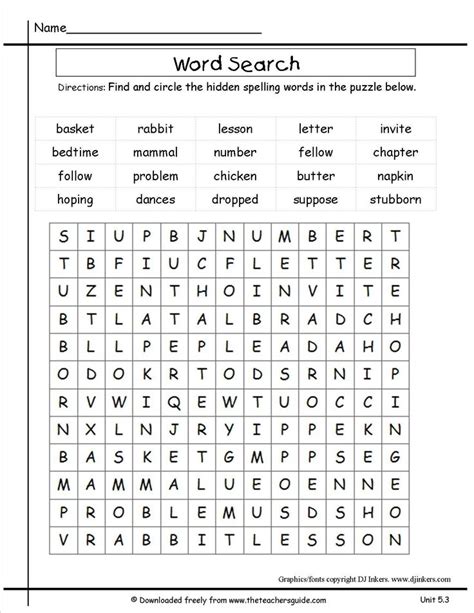 Sixth Grade Spelling Words Worksheets Workssheet List