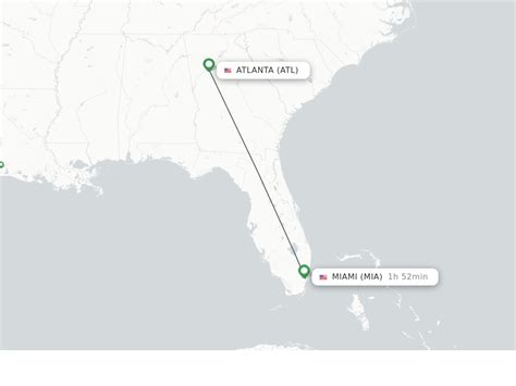 Direct (non-stop) flights from Atlanta to Miami - schedules