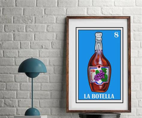 mexican loteria la botella loteria mexican tequila bottle loteria mexican bridal shower wine