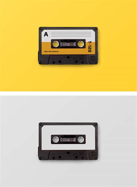 compact cassette tape mockup  psd designhooks