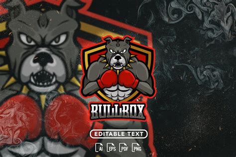 Bulldog Boxing Mascot And Logo Esport By Arendxstudio On Envato Elements