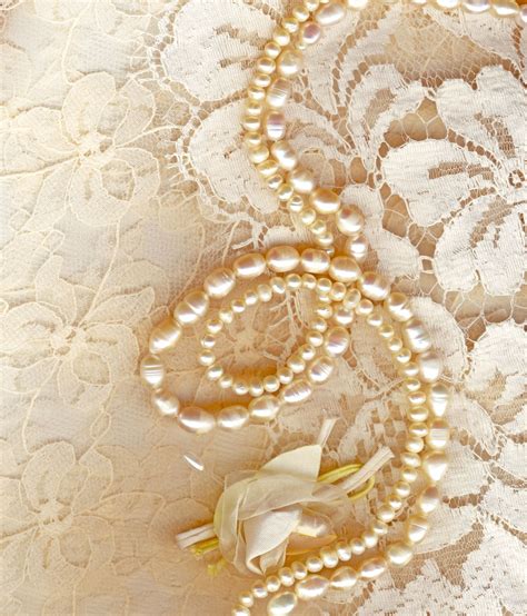 Lace Pearls Wedding Background For Your Virtual Wedding Album By