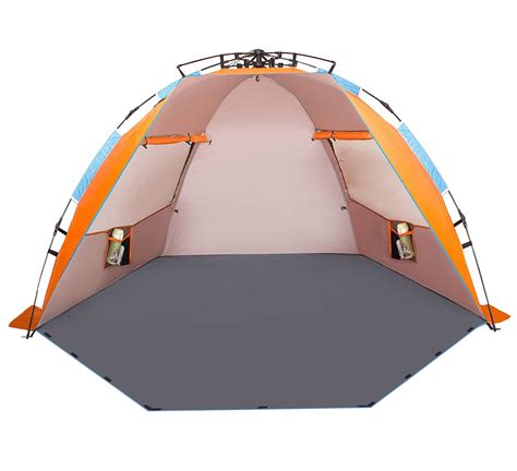 Oileus X Large 4 Person Beach Tent Sun Shelter Portable Sun Shade
