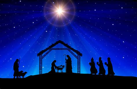 Nativity Scene Manger Christmas Desert Baptist And Reflector