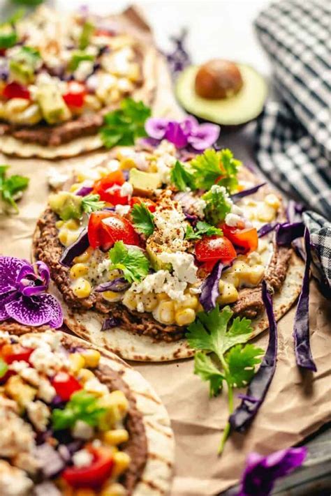 Grilled Vegetarian Tostadas The Yummy Bowl