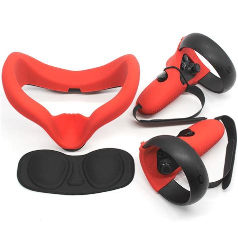 Silicone Vr Face Cover Set Lens Cap Cover Vr Accessories For Oculus Quest Rift S Shopee