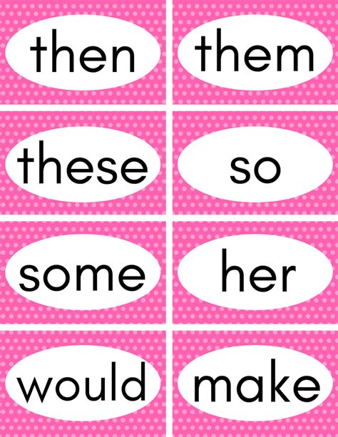Free Printable Sight Words Flash Cards Sight Word Flashcards Sight Words Printables Sight Words