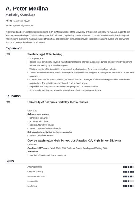 How To Make A Resume With No Experience First Job Examples