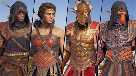 Assassins Creed Odyssey All Armor Sets And Outfits Showcase All