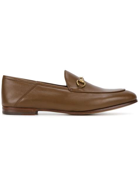 Gucci Brixton Horsebit Loafers In Brown Lyst