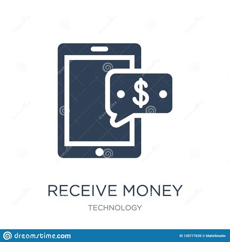 Receive Money Message Icon In Trendy Design Style. Receive 