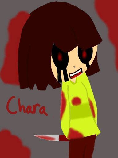 Chara With Her Scary Face On Undertale Aus Amino