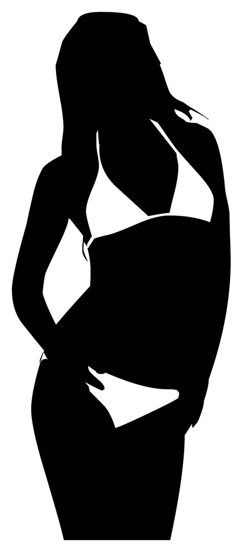 Silhouette Of A Woman In Bikini Free Image Download