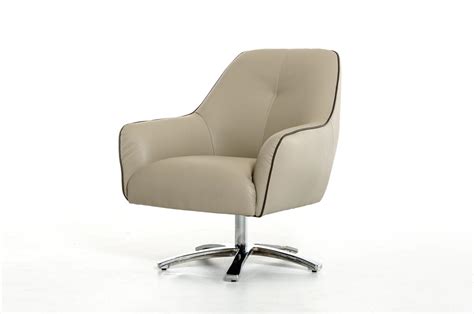 Swan ash gray genuine leather lounge chair with ottoman. Contemporary Light Grey and Dark Grey Eco-Leather Lounge ...