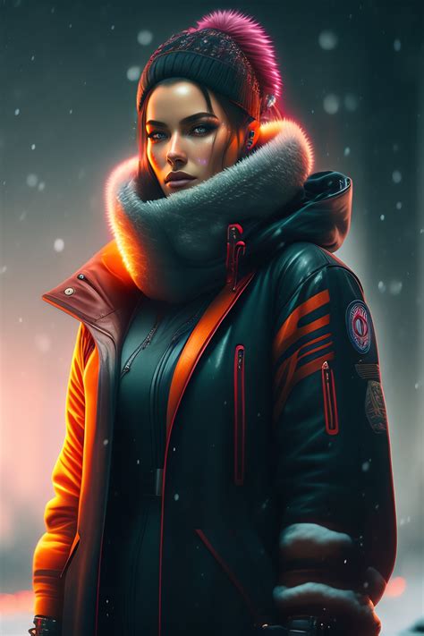 Lexica Cyberpunk Character In Snow
