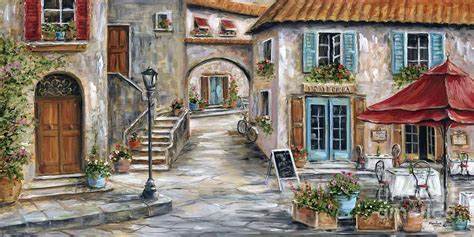 Tuscan Street Scene Painting By Marilyn Dunlap Pixels