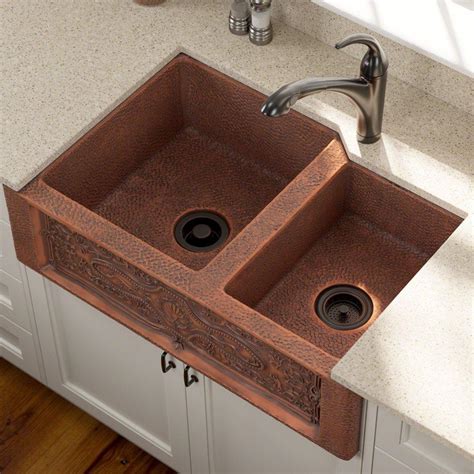Polished copper kitchen cabinets, countertops and backsplashes have a stunning luxe look in their warm sheen, which is enough to take just about any design up a notch or three. Undermount Copper Kitchen Sink - Custom Copper