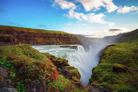 Gullfoss Waterfall And The Olfusa River In Southwest Iceland Photograph