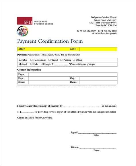 Payment Confirmation Template