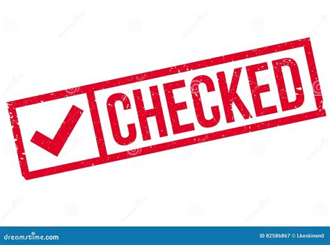 Checked Stamp Rubber Grunge Stock Vector Illustration Of Confirm