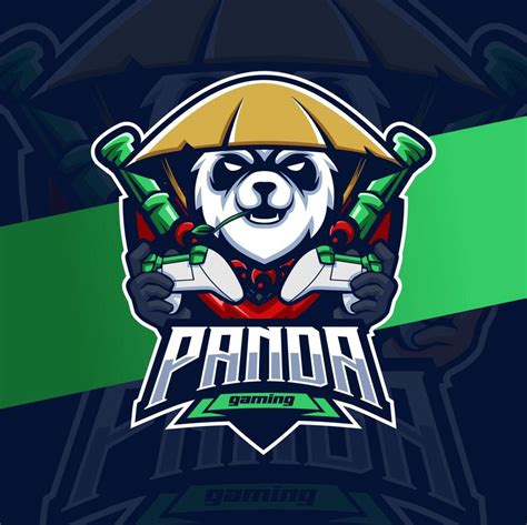Panda Gamer Mascot Esport Logo Design Character For Gaming 16970284