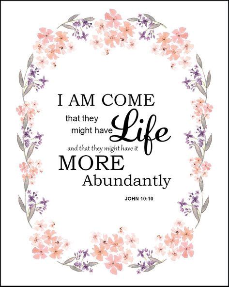John 1010 Abundant Life Bible Verse Art Abundant Life Christian