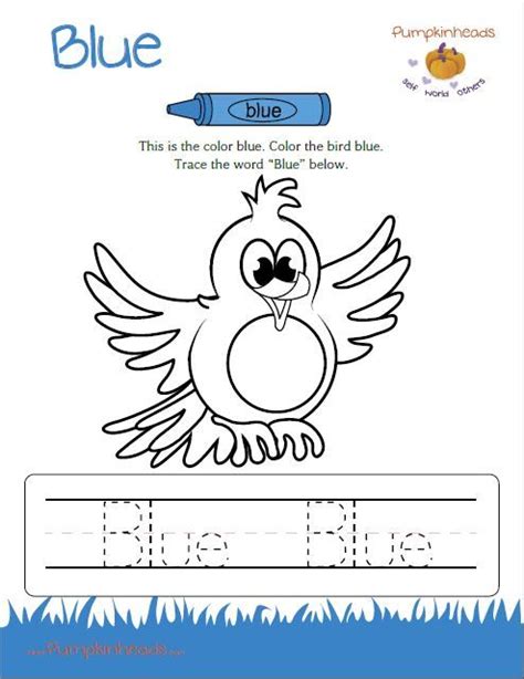 Color Blue Worksheet For Preschool Studying Worksheets