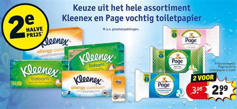 Kleenex En Page Vochtig Toiletpapier Aanbieding Bij Kruidvat