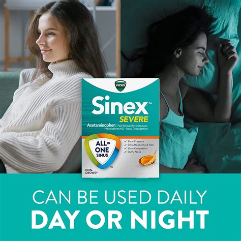 Buy Vicks Sinex Severe All In One Sinus Relief Non Drowsy Sinus Decongestant For Fast Relief