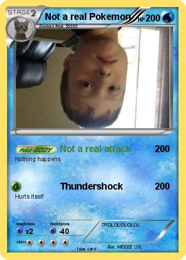 Holographic custom pokemon trading cards: Pokémon Not a real Pokemon - Not a real attack - My ...