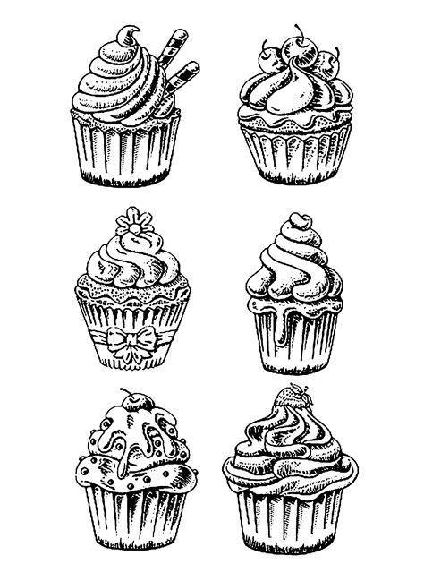 Cupcake Free Coloring Page Cupcake Coloring Pages Free Coloring Hot
