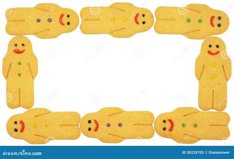 Gingerbread Men Border Stock Image Image Of Shortbread 30228705
