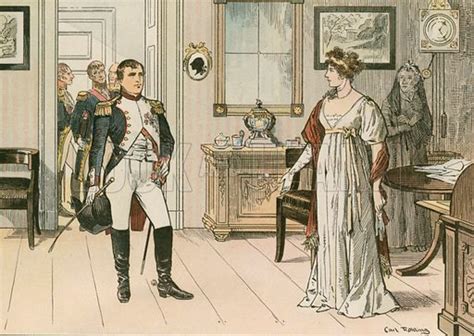 Queen Louise Of Prussia And Napoleon I At Tilsit In 1807 Stock Image