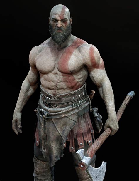 Kratos Model From God Of War Game Character Design Fantasy Character
