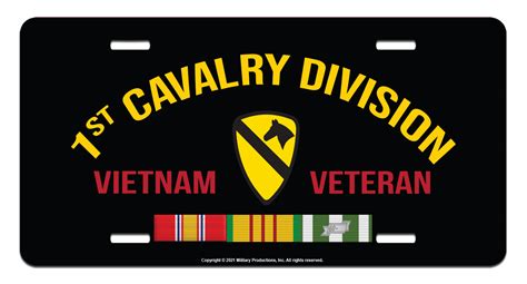 1st Cavalry Division Vietnam Veteran License Plate Vietnam Veteran