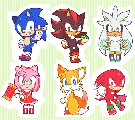 Sonic Shadow Silver Amy Tails And Knuckles Sonic Stuff