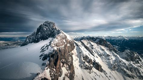 Fond Décran Paysage La Nature Montagnes Neige Des Nuages Ciel