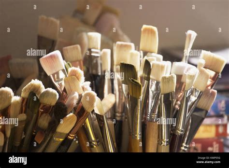 Artists Brushes For Fine Art Painting Stock Photo Alamy