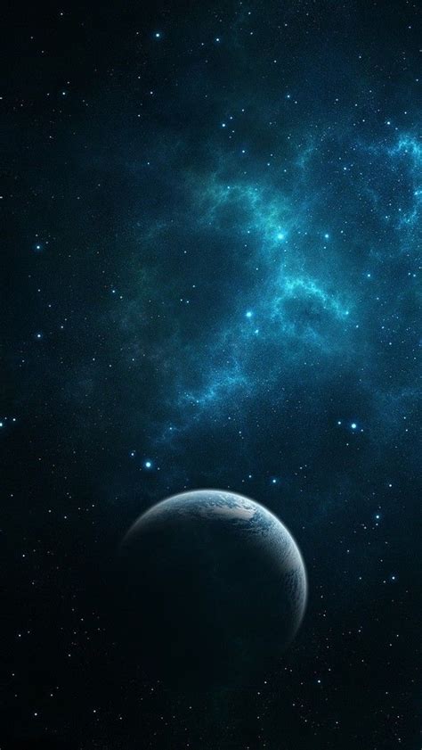 Blue milky way galaxy wallpapers. Dark Blue Space Wallpaper HD 4K for Mobile Android iPhone ...