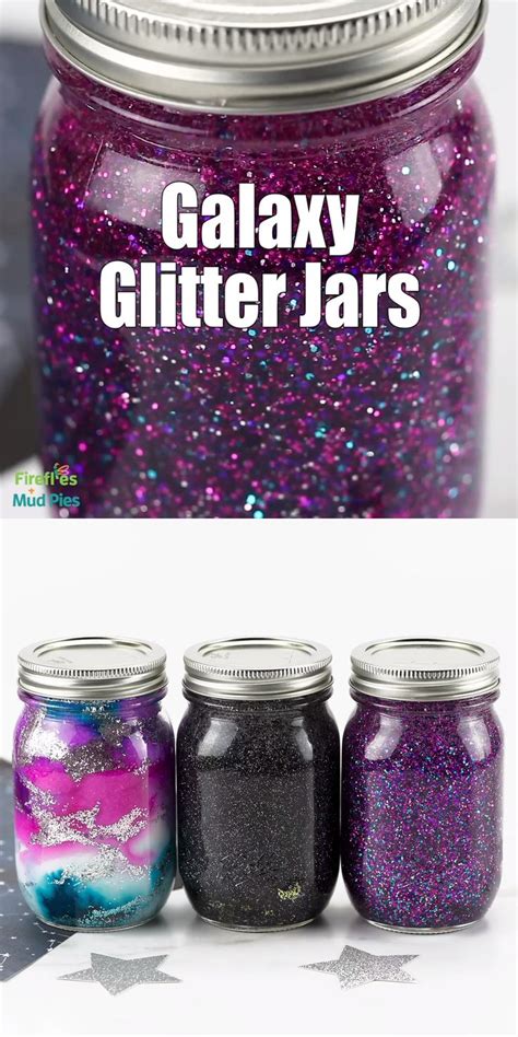 Galaxy Glitter Jars Video Video Easy Mason Jar Crafts Glitter